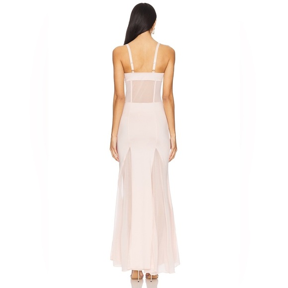 NWT OW Collection x REVOLVE SERENITY Sheer Bodice Pink Maxi Dress 🌸 Size XS New! - Picture 4 of 14